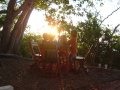the boys toast the sunset